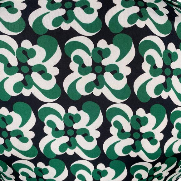 NEW Zara Green White Black Retro Disco Geometric Swirl Button Down Shirt SZ S - Picture 4 of 10